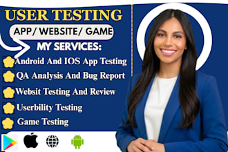 do app testing , website testing on ios, android, ipad and app review