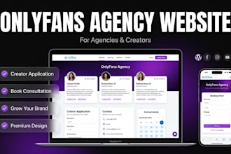 build custom onlyfans agency and management website