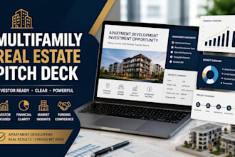 design multifamily real estate investor pitch decks for apartment developers