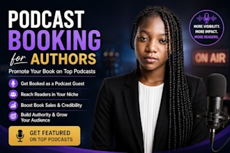 manage podcast outreach, guest booking, and promotional media materials