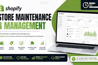 maintain update and manage your shopify ecommerce store professionally