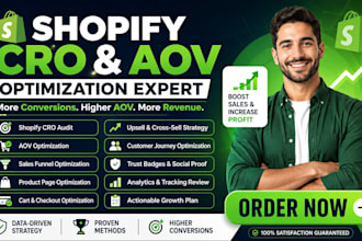 optimize shopify cro aov conversion sales revenue checkout expert