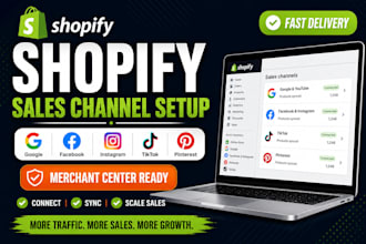 do shopify sales channel setup for google facebook tiktok and pinterest