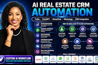 integrate twilio chatgpt manychat whatsapp real estate crm zapier calendar