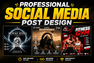 create professional social media post design facebook ads instagram post designe
