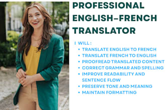 manually translate english to french or french to english