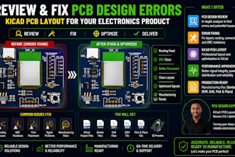 review and fix pcb design errors kicad pcb layout for your electronics product