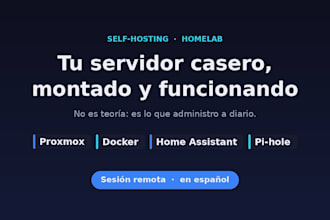 configuraré tu servidor casero con proxmox, docker y home assistant
