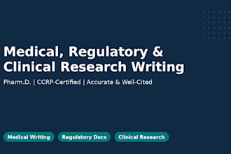 write medical, regulatory, and clinical research content