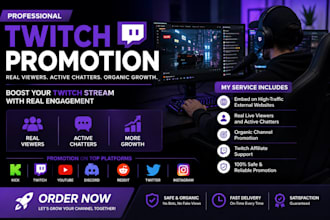 promote your twitch stream to increase real viewers and engagement