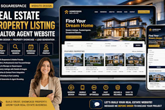 design squarespace real estate residential property listing agent website