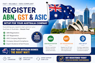 register abn gst and asic setup for your australia company