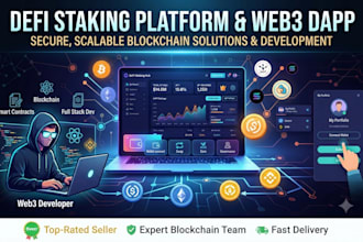 web3 dapp defi staking platform and smart contracts