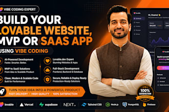 build your lovable website, mvp or saas app using vibe coding