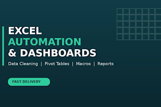 clean, automate, and build dashboards in excel,