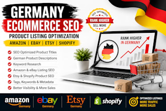 do germany ecommerce SEO for amazon ebay etsy shopify product listing kaufland