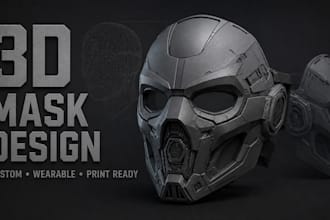 3d mask, 3d helmet, cosplay mask, 3d mask design, onl mask