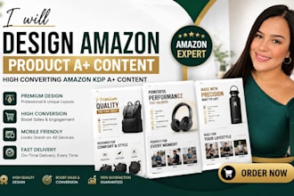 design amazon product a plus content high converting amazon kdp a plus content