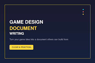 write your game design document