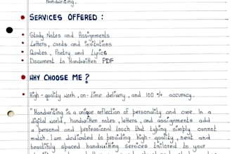 manually write your documents in beautiful handwriting