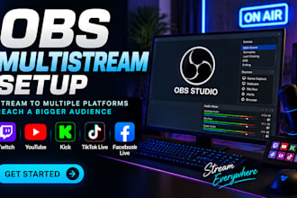 obs multistream setup for twitch, tiktok, youtube and kick