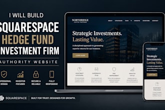 build squarespace hedge fund investment firm authority website
