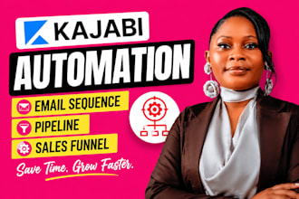 setup kajabi course automation, kajabi email sequence, pipeline and sales funnel
