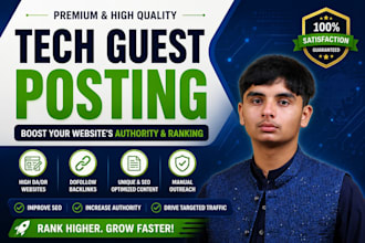 build tech backlinks via tech guest post on high da tech sites to rank blogs