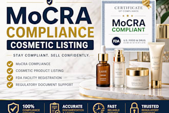 do fda registration US agent product listing mocra compliance cosmetic listing