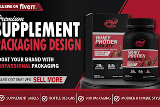 design supplement packaging box and label design