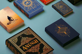 design a professional book cover, paperback, hardcover,
