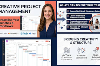 be your creative project manager and optimize your team workflow