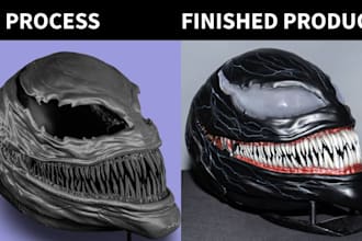 do custom 3d wearable cosplay armor 3d mask helmet 3d shield with 3d printing