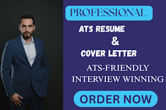 write and edit ats resume writing, cover letter, CV and optimize linkedin