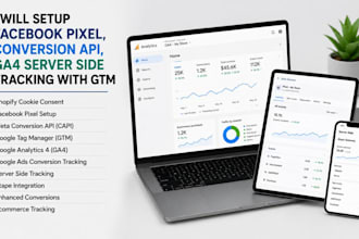 setup facebook pixel, conversion API, ga4 server side tracking with GTM
