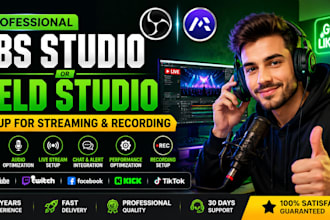 set up obs or meld studio for streaming and recording