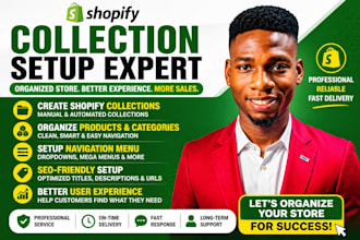 create smart shopify collections product categories and navigation menu pages