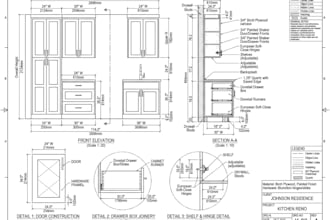 design custom furniture, millwork shop drawing, cad drawings and cut lists