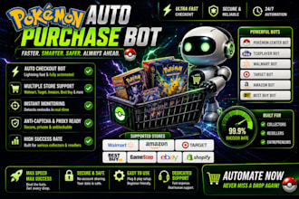 build a pokémon bot auto purchase bot target bot auto checkout bot walmart bot