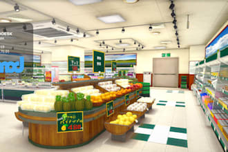 design professional retail shops, supermarkets supermarkets interior exterior