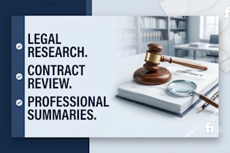 conduct legal research, review contracts, draft summaries