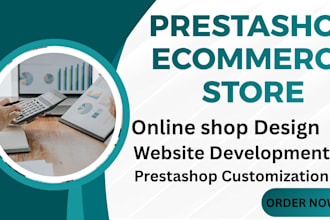 design responsive prestashop ecommerce store and online shop