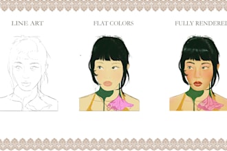 draw a custom headshot or bust up character