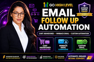 do gohighlevel email follow up, automation, cart abandoned custom, winback email