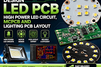 design led pcb, high power led circuit, mcpcb and lighting pcb layout