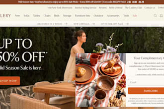 furniture store design, furniture web design, patio furniture, woodwork website
