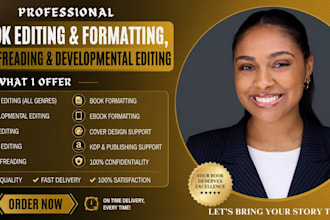 book editing and formatting, proofreading and developmental editing