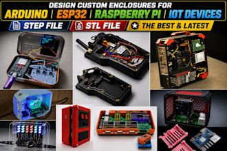 design custom enclosures for arduino esp32 raspberrypi iot devices step stl file