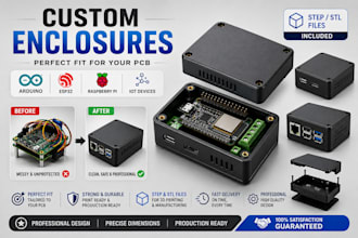 design custom enclosures for arduino esp32 raspberrypi iot devices step stl file