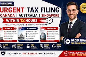 certified cpa for urgent tax filing canada australia singapore within 12 hours